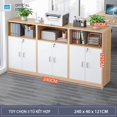 Tủ Hồ Sơ Văn Phòng Nhỏ Gọn Có Khóa Tiện Lợi Thương Hiệu SIB Decor HS21
