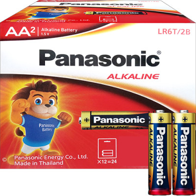 Hộp Pin kiềm Panasonic Alkaline AA LR6T/2B-V (24 viên) - Hàng chính hãng