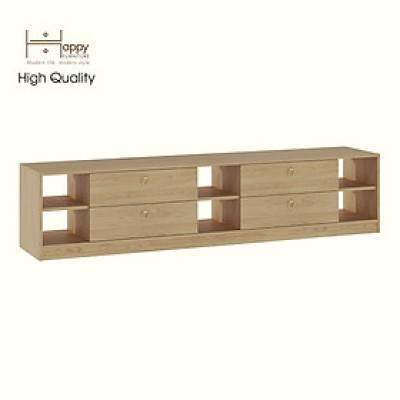 HAPPY FURNITURE , Kệ TV 4 ngăn kéo - MERI , KTV_090 , 200cm x 40cm x 45cm DxRxC