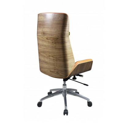 Ghế Quản lý ID814 ốp gỗ bọc PU