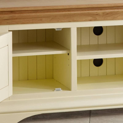 Tủ TV 2 Cánh Country Cottage Gỗ Sồi Ibie LSV2COUO - Trắng (140 x 42 cm)
