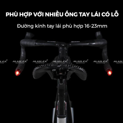 Đèn Ống Tay Lái Xe Đạp Mai Lee BT-06 Sạc Pin Type-C Giúp Trang Trí, An Toàn Ban Đêm, Phù Hợp Xe Đạp Có Ống tay lái có lỗ 16-23mm - Mai Lee