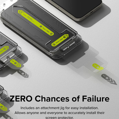 Bộ 2 Miếng Dán cường lực kèm khung dán RINGKE Easy Slide Tempered Glass cho iPhone 15 Pro Max_ Hàng chính hãng