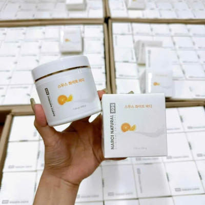Kem Dưỡng Trắng Da Body Narci Natural Smooth White Body 200g hạn 2027