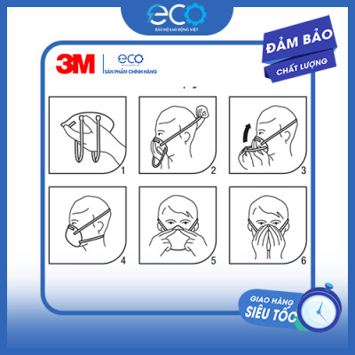 Khẩu trang 3M 9542, có dây đeo qua gáy, đạt chuẩn N95