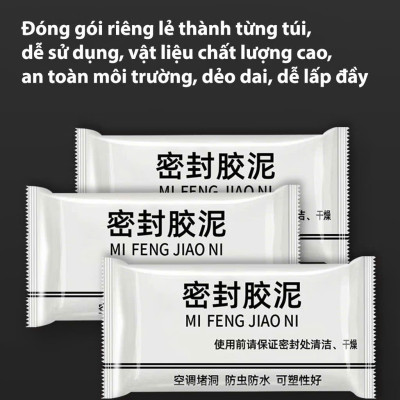 Set 10 Gói Xi Măng Dẻo Bịt Lỗ Điều Hòa, Hở Tường Nhà Chống Chuột, Chống Thấm Nước - HÀNG CHÍNH HÃNG MINIIN