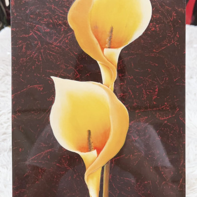 Tranh sơn mài cao cấp vẽ hoa nhiều màu sắc đa dạng mẫu mã size 20x30 cm