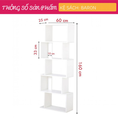 Giá sách giá rẻ kiểu dáng nhỏ gọn SMLIFE Baron