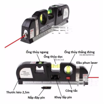 SKM] Thước thăng bằng Laser Đo Mức Độ Mức Độ Hồng Ngoại Đánh Dấu Laser 206418a