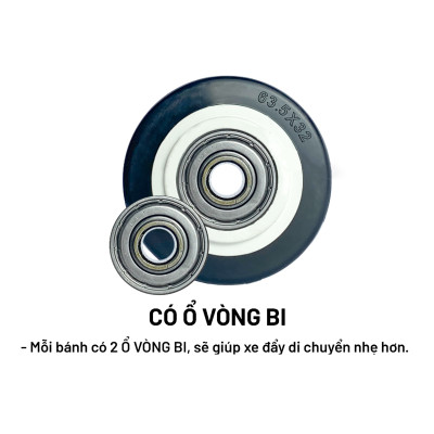 Bánh Xe Đẩy Hàng Có Bạc Đạn Và Khóa ANKAN, Bánh Xe Nhựa PVC Mini 40mm