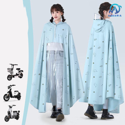 Áo Mưa Đơn Dày Dặn Kèm Kính Chống Gió Che Phủ Toàn Thân Không Thấm Nước Tiện Dụng Cho Nam Và Nữ