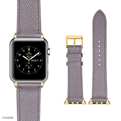 Dây Đồng Hồ Apple Watch 49mm 45mm 44mm 42mm, Chất Liệu Da Bê EPSOM Thảo Mộc Cao Cấp, Nhập Khẩu Từ Châu Âu, Dây Đeo Phong Cách Hiện Đại và Sang Trọng, Tương Thích Các Phiên Bản Series Ultra2/Ultra/SE2/SE/10/9/8/7/6/5/4/3/2/1