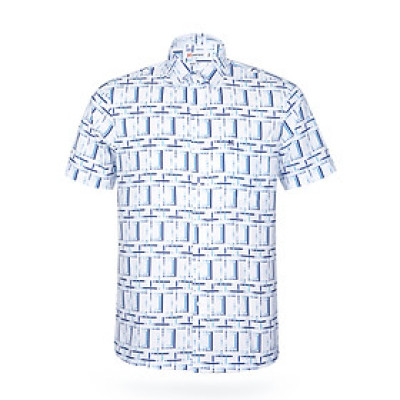 Áo sơ mi nam tay ngắn form suông vạt ngang Khatoco A1MN538T2-CNIN320-2504-N công nghệ NANO