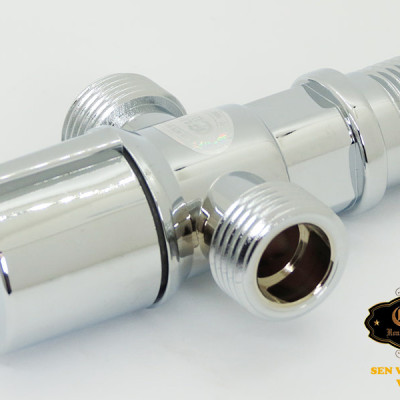 Van giảm áp, T chia bồn cầu nhựa ABS mạ Chrome Eurolife EL-TN01 (Trắng bạc)