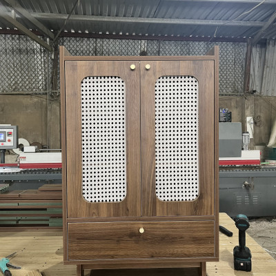 [Happy Home Furniture] MEYDAN, Tủ giày 2 cánh mây, 65cm x 34cm x 100cm ( DxRxC), TCM_055