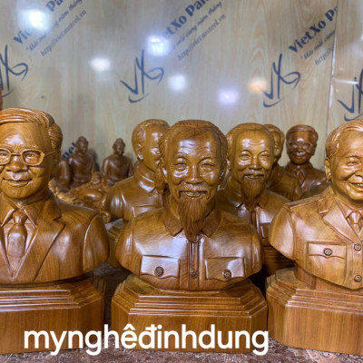 Combo tượng Chân dung 3 bác vĩ nhân  làm lên lịch sử Việt cao 20 x14cm 