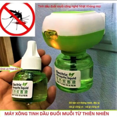 MÁY XÔNG TINH DẦU ĐUỔI MUỖI TẶNG LỌ TINH DẦU ĐUỔI MUỖI CHẤT LƯỢNG
