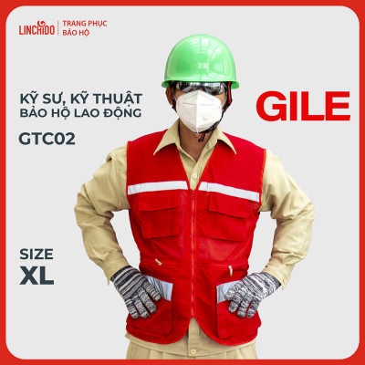 Áo Gile Bảo Hộ Lao Động Vải Thành Công Cao Cấp Dành Cho Kỹ Sư, Kỹ Thuật Mã GTC02