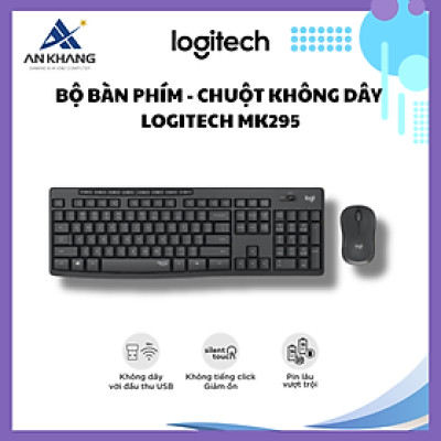 Bộ bàn phím chuột Logitech MK295 Không Dây Silent - Hàng Chính Hãng
