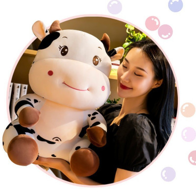 Gấu bông bò sữa cao cấp, quà tặng thú nhồi bông bò