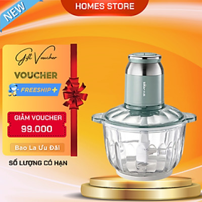Máy Xay Đa Năng, Máy Xay Thực Phẩm, Máy Xay Thịt BEAR QSJ- C04R8S Xay Cực Êm Khỏe Máy, Dung Tích 2.5 Lít Công Suất Lớn 350 W - Hàng Chính Hãng