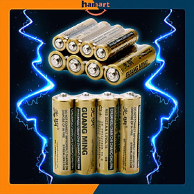 VỈ 4 Viên Pin Tiểu 2A & 3A GUANG MING Pin Đũa Điều Khiển Đồng Hồ Treo Tường Hàng Nội Địa Chất Lượng Cao