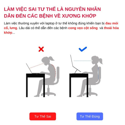 Giá đỡ Choetech H061 Máy tính có thể gấp gọn và điều chỉnh độ cao (Hàng chính hãng)