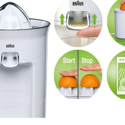 Máy Vắt Cam Braun CJ3050WH - 60W - Hàng Chính Hãng, Bảo Hành Toàn Quốc