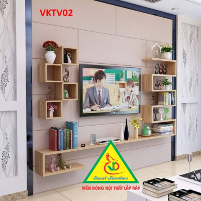 KỆ TI VI TREO TƯỜNG LẮP RÁP VKTV02 - NỘI THẤT LẮP RÁP