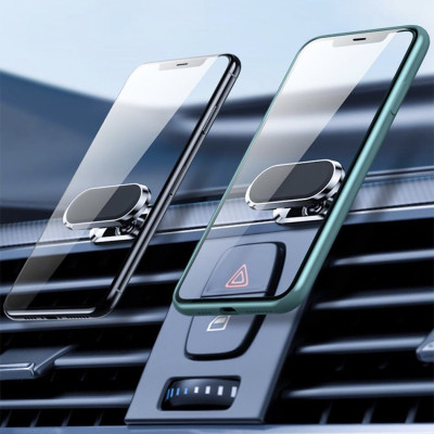 Giá đỡ Wiwu CH002 Car Mount dành cho điện thoại trên ô tô, làm bằng vật liệu hợp kim nhôm, xoay 360 độ - Hàng chính hãng