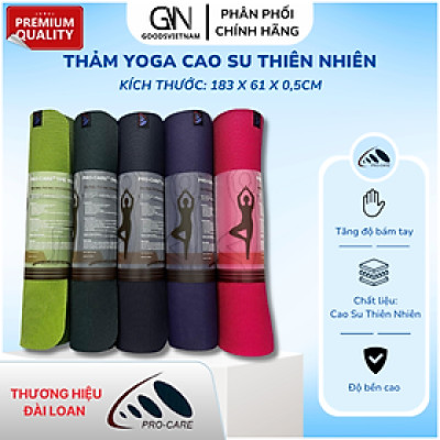 Thảm Yoga Chống Trượt Cao Su Thiên Nhiên PRO-CARE - Đạt Chứng Nhận SGS Thảm Tập An Toàn Sức Khỏe