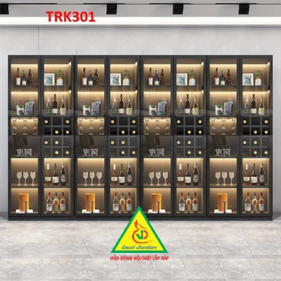 Tủ rượu gỗ MDF cánh kính TRK301 - Nội thất lắp ráp Viễn Đông ADV