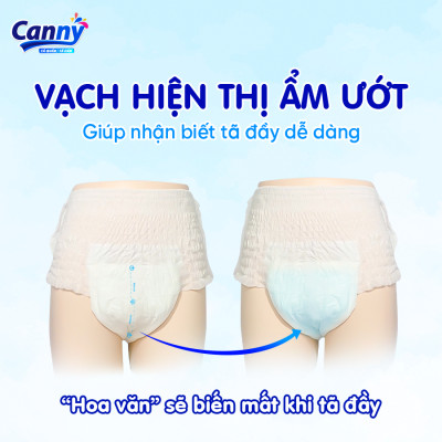 Combo 3 Tã/Bỉm Quần Người Lớn Canny Siêu Mềm, Siêu Thấm, Kháng Khuẩn, Tiết Kiệm Size M8/L7