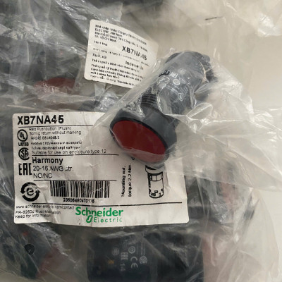 Nút nhấn nhả Schneider XB7NA45, 22mm, màu đỏ, 1NO +1NC