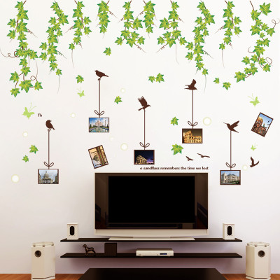 Decal dán tường Mẫu Khung tranh và xe đạp ,có sẵn keo chỉ cần bóc dán