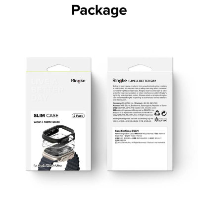 Bộ 2 Ốp dành cho Apple Watch Ultra 2/1 RINGKE Slim - Hàng Chính Hãng