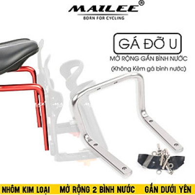 Giá gắn bình nước đôi hợp kim nhôm SSJ-02, giá cố định dưới yên xe đạp mở rộng (không kèm gá bình) phù hợp xe đạp địa hình, xe đua, fixed gear, khung nhôm kèm phụ kiện- Mai Lee