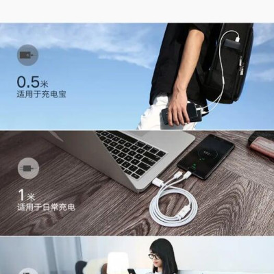 Ugreen UG30576US197TK 1M màu Trắng Cáp USB-A sang Micro USB + USB-C cao cấp - HÀNG CHÍNH HÃNG