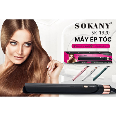 Máy duỗi ép là uốn tóc SOKANY SK-1920 công suất 45W, làm nóng nhanh, là tóc, ép tóc siêu thẳng - HÀNG CHÍNH HÃNG 