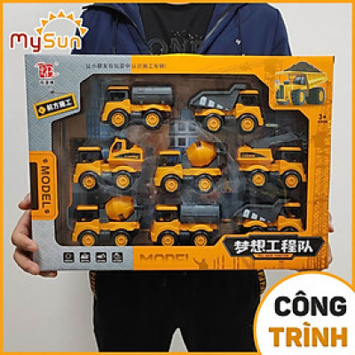 Mô hình đồ chơi xe quân sự quân đội bộ đồ xe phóng tên lửa xe rada xe bồn đồ chơi MySun