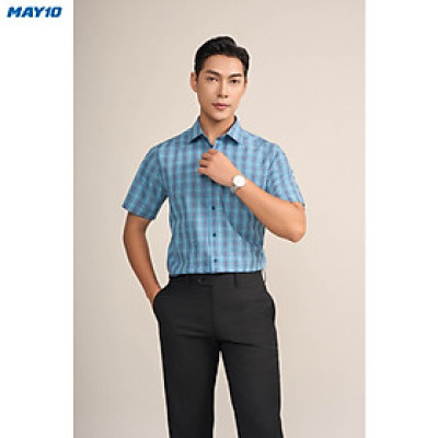 Sơ mi nam cộc tay May10 form RegularFit mã 010124196ONGB AK610