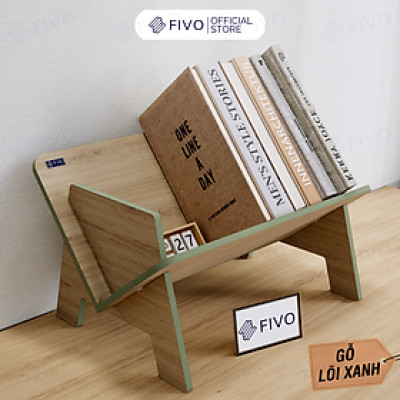 Kệ Sách Gỗ Để Bàn Làm Việc FB29 FIVO, Lắp Ráp Dễ Dàng Không Cần Phụ Kiện, Thiết Kế Hình Chữ V Tiết Kiệm Không Gian