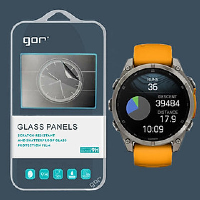 Miếng Dán Cường Lực GOR cho Garmin Fenix E / Garmin Enduro 3 / Garmin Fenix 8 Amoled / Garmin Fenix 8 Solar Size 43/47/51mm - Hàng Chính Hãng