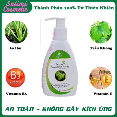 Dung Dịch Vệ Sinh Phụ Nữ SCION FEMININE WASH 150ml, Chiết Xuất Trầu Không, Khử Mùi Hôi, Ngừa Vi Khuẩn Gây Viêm Nhiễm, An Toàn Cho Bà Bầu Sau Sinh