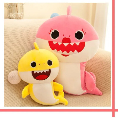 Thú nhồi bông cá mập baby shark đáng yêu - Size 30cm - Quà tặng gấu cá mập baby shark nhồi bông dễ thương - Gối ôm mềm mịn cho bé