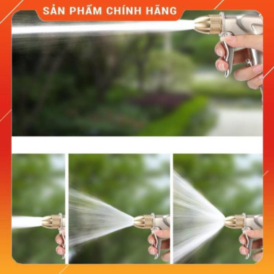 ️ Bộ dây vòi xịt nước rửa xe, tưới cây , tăng áp 3 lần, loại 7m, 10m 206701-1 đầu đồng, cút