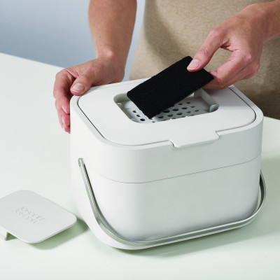 Joseph Joseph - Thùng đựng rác hữu cơ mini cao cấp Stack 4L Food Waste Caddy Editions Blue 003215