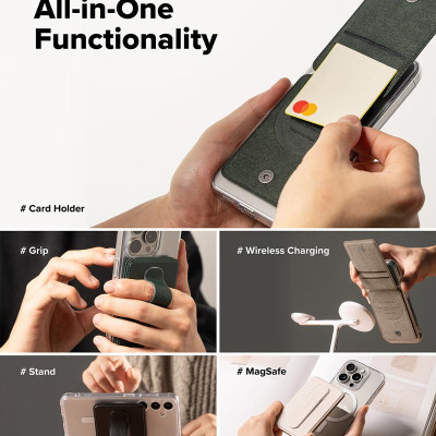 Ví kiêm giá đỡ RINGKE Slide Grip Wallet Magnetic - Hàng Chính Hãng