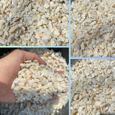 [1kg] đá thạch anh vụn 03x05cm NHASAN rải nền, rải mộ, chậu cây, sân vườn