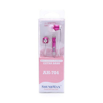 tai nghe nhét tai cho điện thoại soundmax ah704 - Hàng chính hãng 